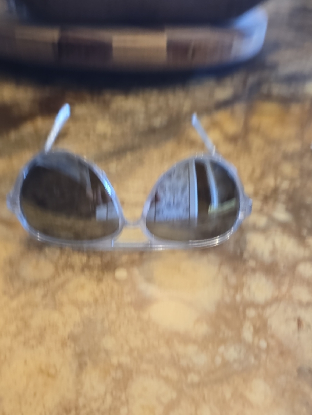 Blenders - Clear Frame Aviator Sunglasses with Chrome Lenses - Picture 3 of 4